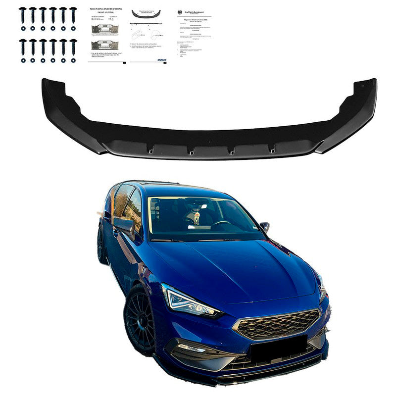 Oneway Frontspoiler passend für Seat Leon IV HB/ST FR 2020- - Schwarz glänzend
