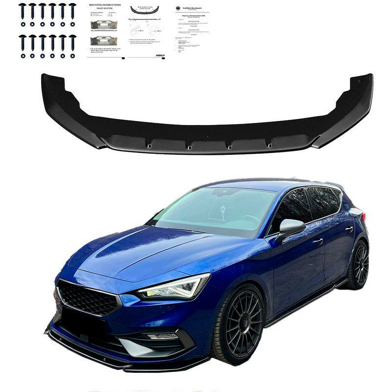 Oneway Frontspoiler passend für Seat Leon IV HB/ST FR 2020- - Schwarz glänzend