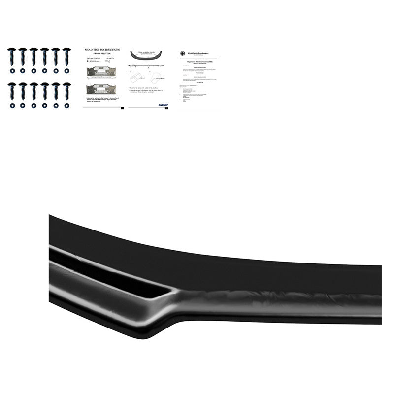 Oneway Frontspoiler passend für Volvo V40 R-Design 2012-2019 - Schwarz glänzend