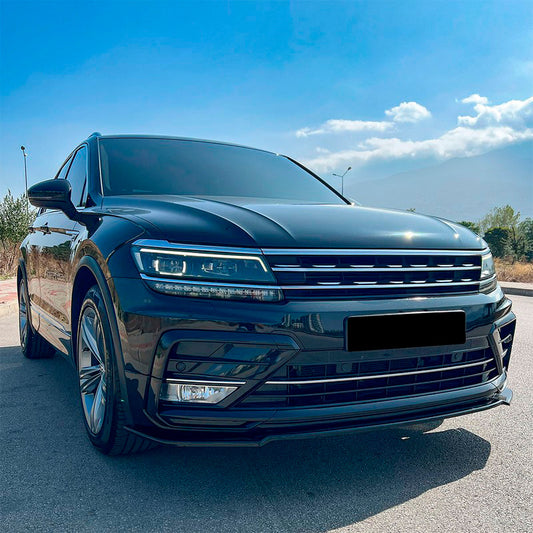 Oneway Frontspoiler passend für Volkswagen Tiguan II R-Line 2016-2020 inkl. Allspace - Schwarz glänzend
