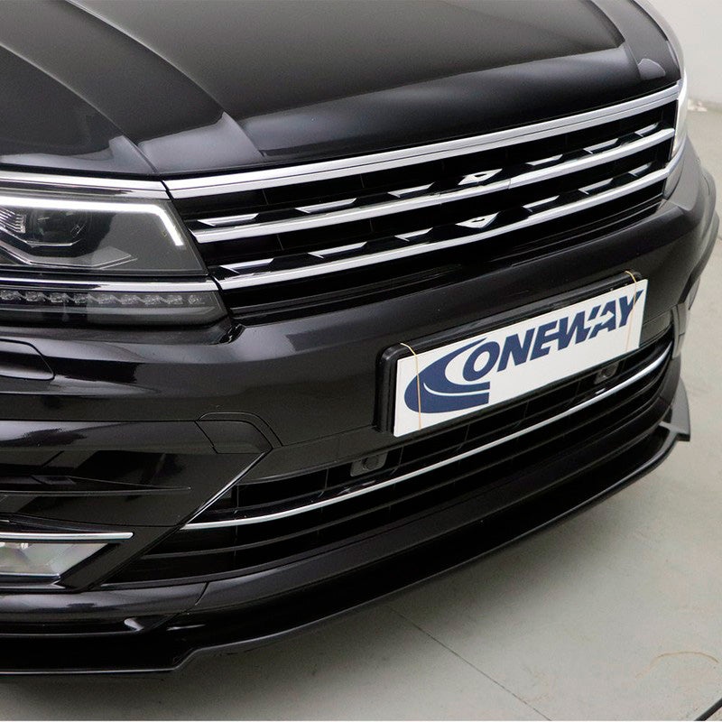 Oneway Frontspoiler passend für Volkswagen Tiguan II R-Line 2016-2020 inkl. Allspace - Schwarz glänzend
