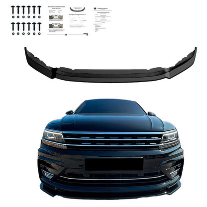 Oneway Frontspoiler passend für Volkswagen Tiguan II R-Line 2016-2020 inkl. Allspace - Schwarz glänzend