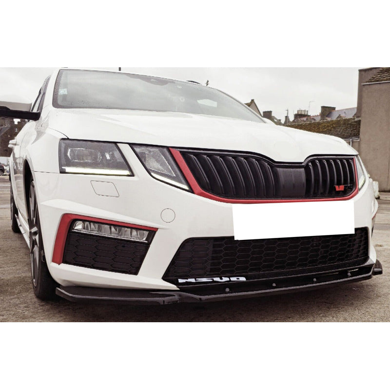 Oneway Frontspoiler passend für Skoda Octavia III RS HB/Kombi 2013-2016 - Schwarz glänzend