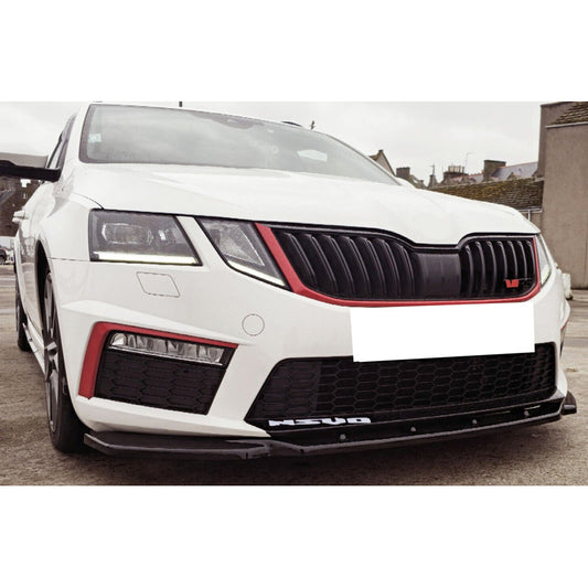 Oneway Frontspoiler passend für Skoda Octavia III RS HB/Kombi 2013-2016 - Schwarz glänzend