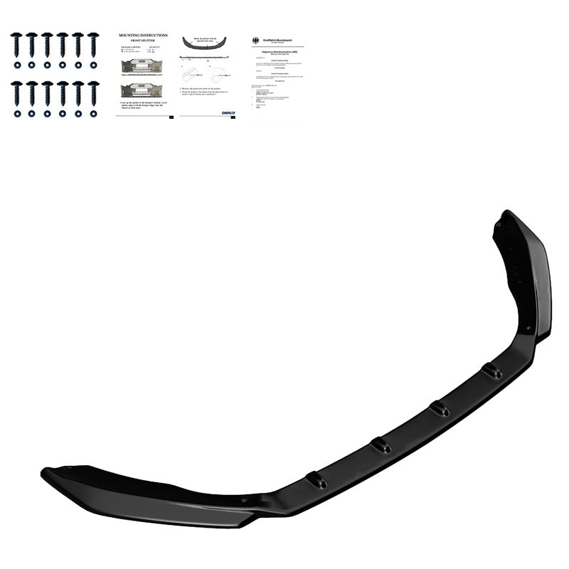 Oneway Frontspoiler passend für Skoda Octavia III RS HB/Kombi 2013-2016 - Schwarz glänzend