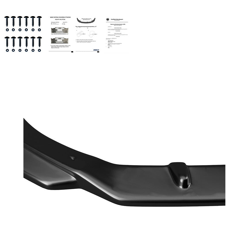 Oneway Frontspoiler passend für Skoda Octavia III RS HB/Kombi 2013-2016 - Schwarz glänzend