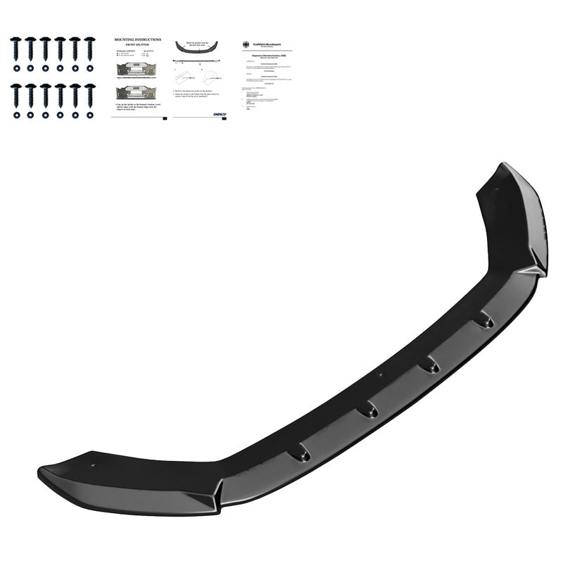 Oneway Frontspoiler passend für Seat Leon (5F) HB/SC/ST FR/Cupra 2013-2016 - Schwarz glänzend