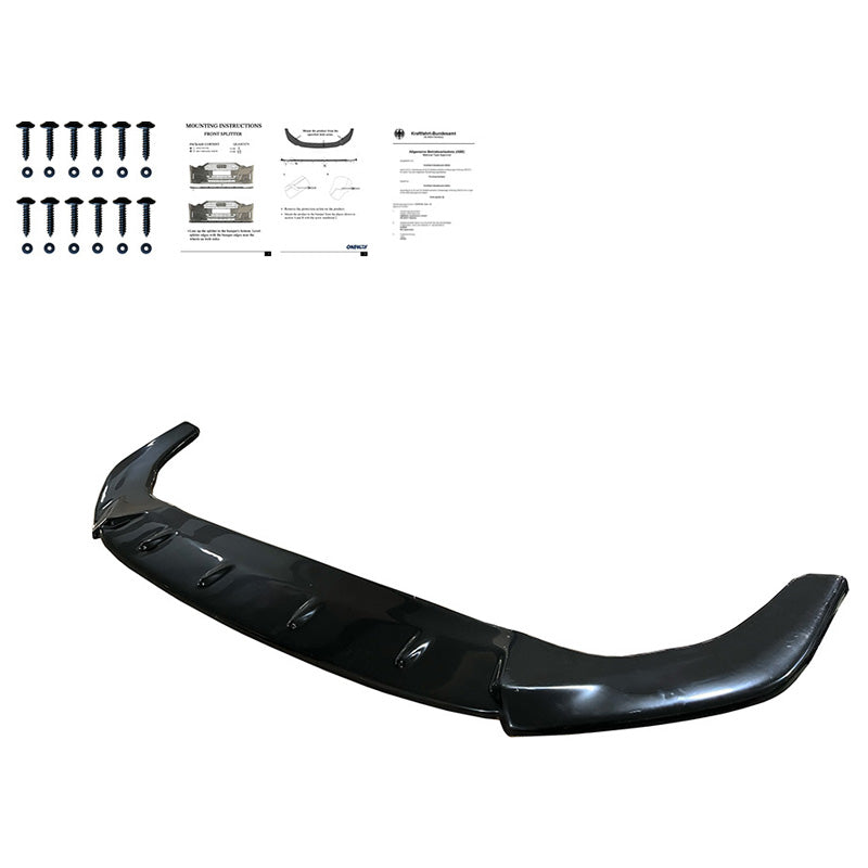 Oneway Frontspoiler passend für Volkswagen Golf VIII HB/Variant GTI/GTE/R Line 2020- - Version 2 - Schwarz glänzend