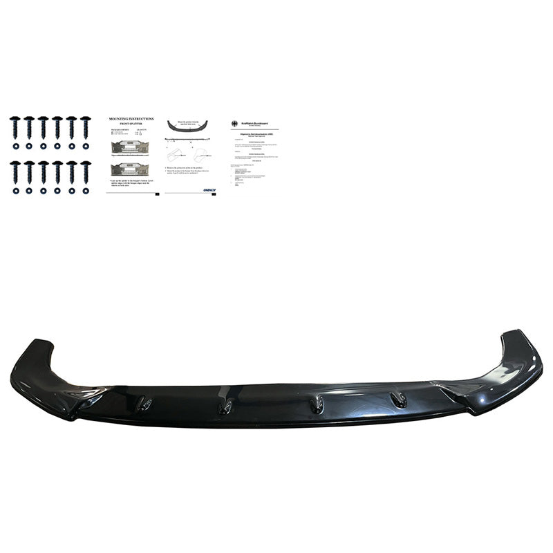 Oneway Frontspoiler passend für Volkswagen Golf VIII HB/Variant GTI/GTE/R Line 2020- - Version 2 - Schwarz glänzend