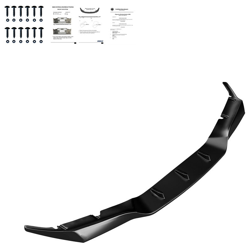 Oneway Frontspoiler passend für BMW M5 F90 PreFacelift 2018-2020 - Schwarz glänzend