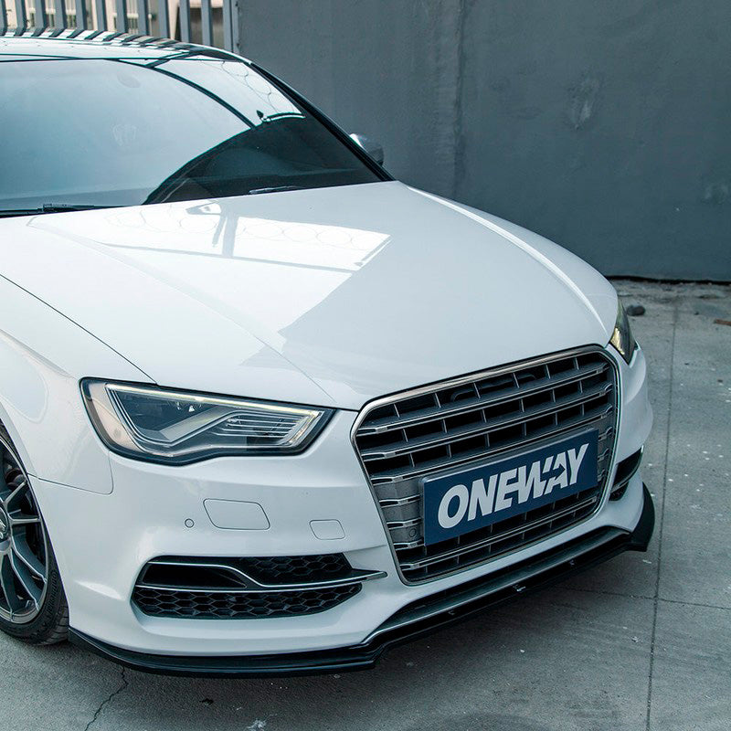 Oneway Frontspoiler passend für Audi S3 8V (Limousine/Cabrio) 2013-2016 - Version 2 - Schwarz glänzend