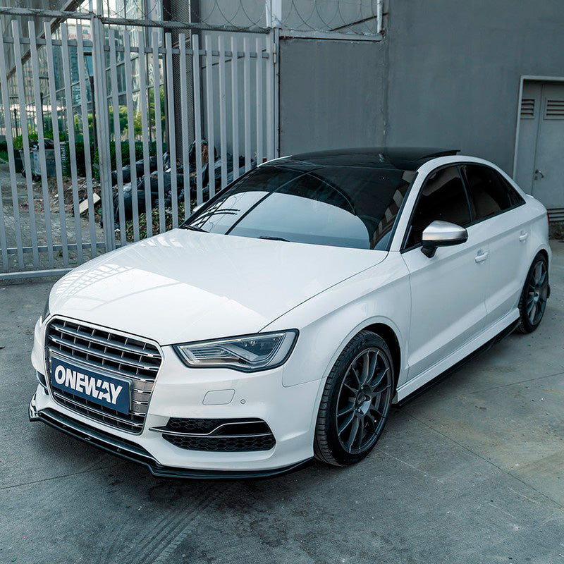 Oneway Frontspoiler passend für Audi S3 8V (Limousine/Cabrio) 2013-2016 - Version 2 - Schwarz glänzend