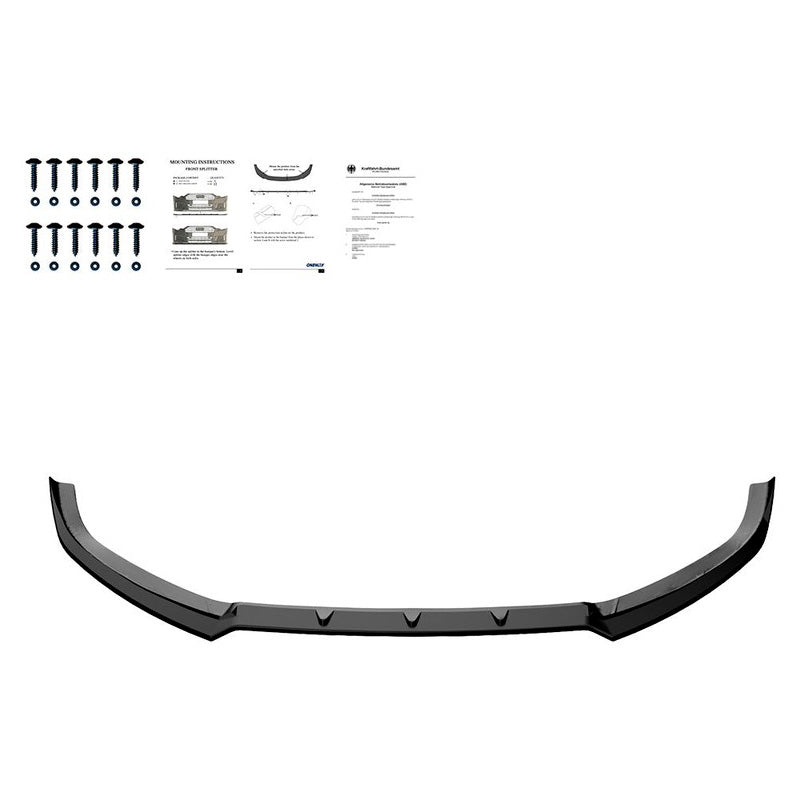 Oneway Frontspoiler passend für Audi S3 8V (Limousine/Cabrio) 2013-2016 - Version 2 - Schwarz glänzend