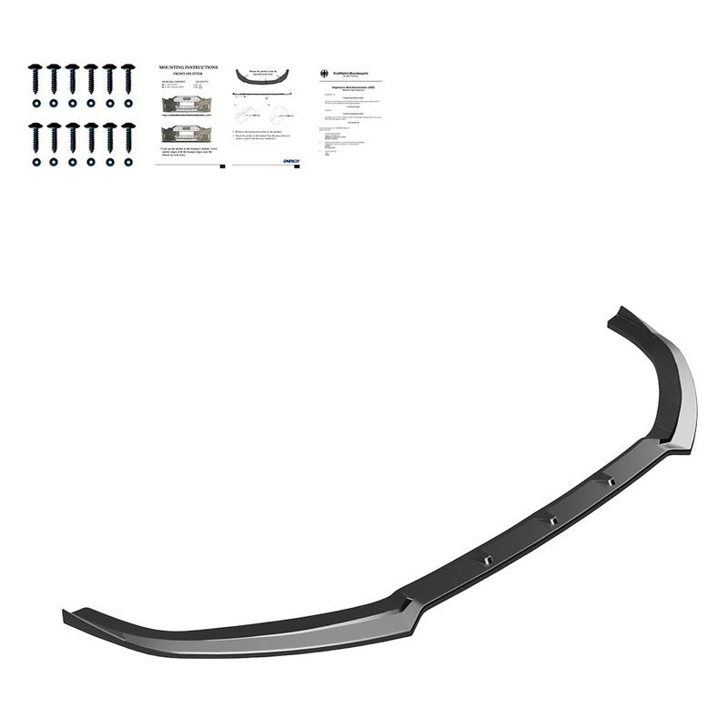 Oneway Frontspoiler passend für Audi S3 8V (Limousine/Cabrio) 2013-2016 - Version 2 - Schwarz glänzend