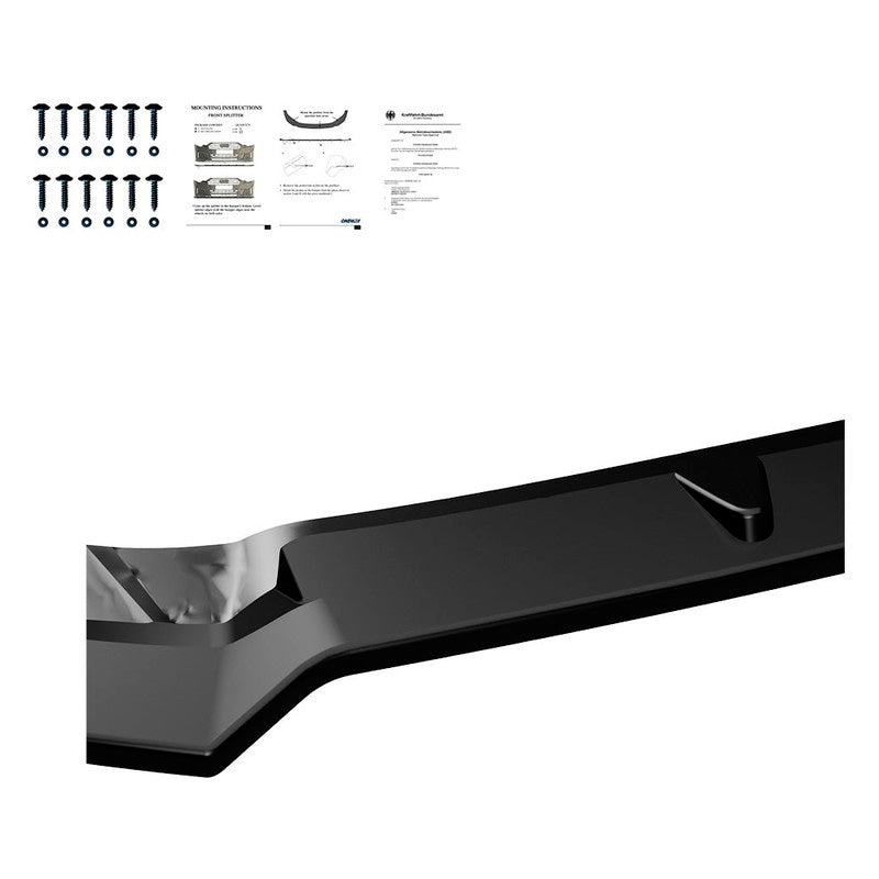Oneway Frontspoiler passend für Audi S3 8V (Limousine/Cabrio) 2013-2016 - Version 2 - Schwarz glänzend
