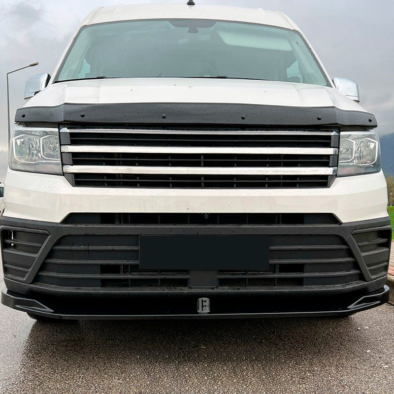 Oneway Frontspoiler passend für Volkswagen Crafter MK2 2016- & MAN TGE MK1 PreFacelift 2016- - Version 2 - Schwarz glänzend