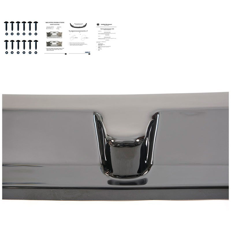 Oneway Frontspoiler passend für Volkswagen Crafter MK2 2016- & MAN TGE MK1 PreFacelift 2016- - Version 2 - Schwarz glänzend
