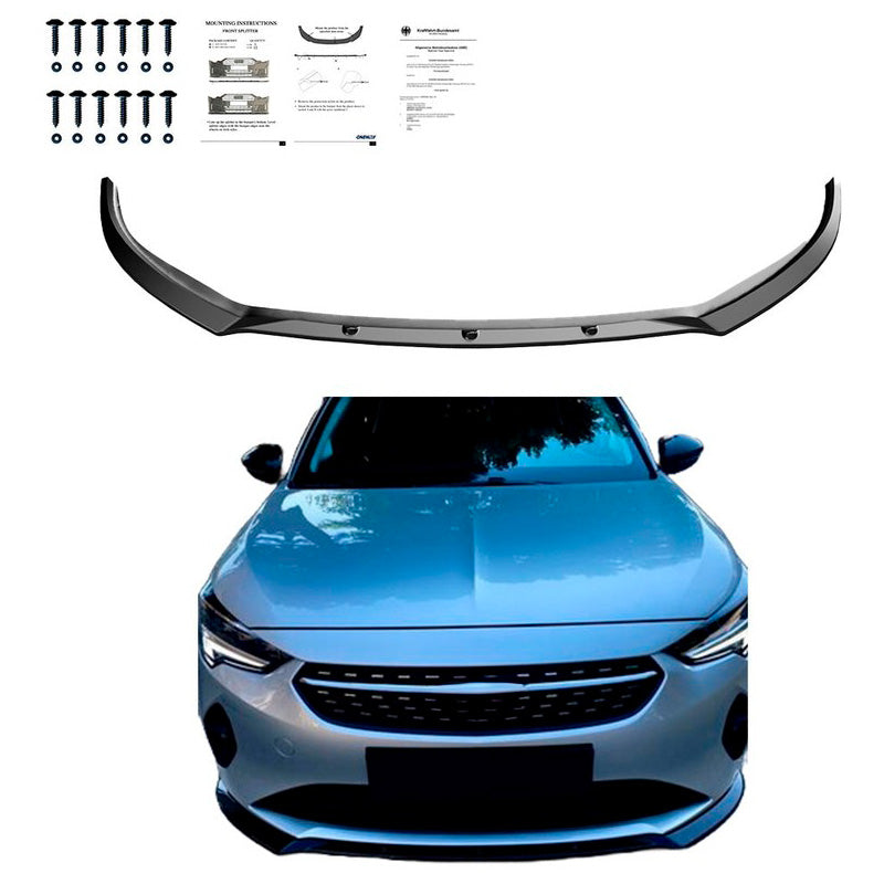Oneway Frontspoiler passend für Opel Corsa F 2019- - Schwarz glänzend