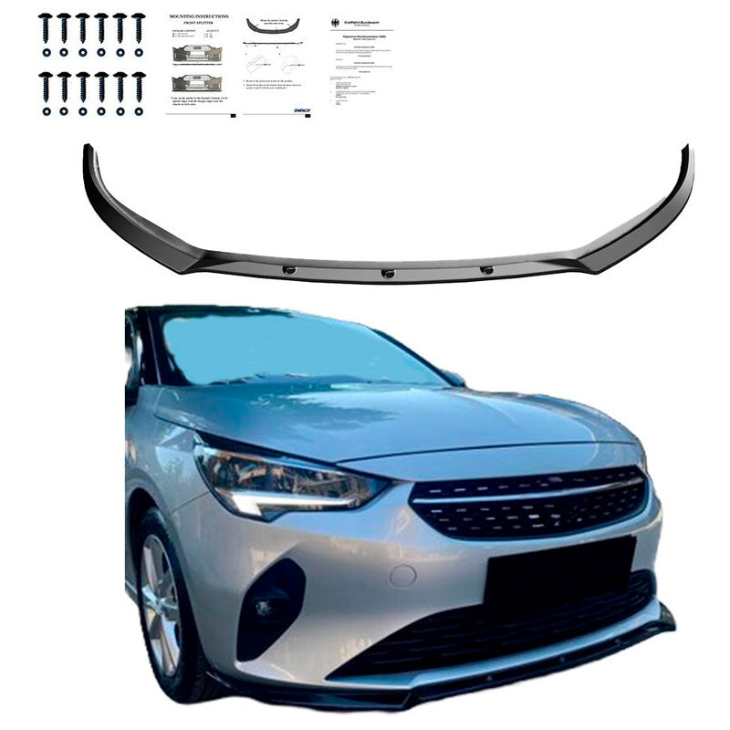 Oneway Frontspoiler passend für Opel Corsa F 2019- - Schwarz glänzend