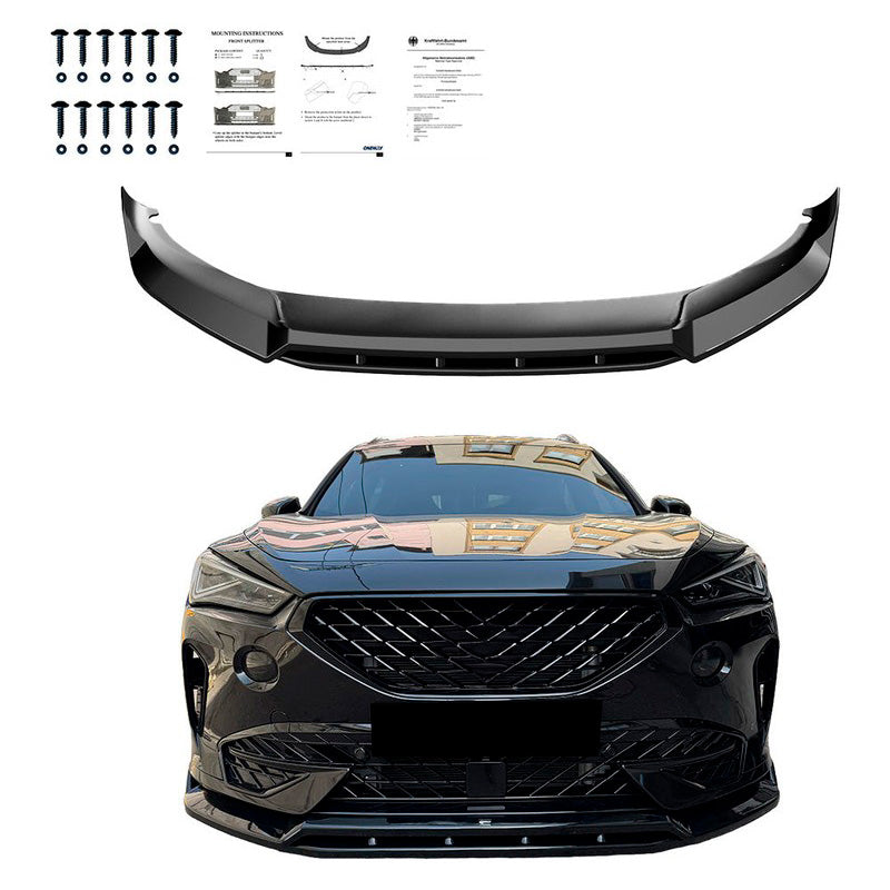 Oneway Frontspoiler passend für Cupra Formentor 2020-2024 exkl. VZ5 - Schwarz glänzend