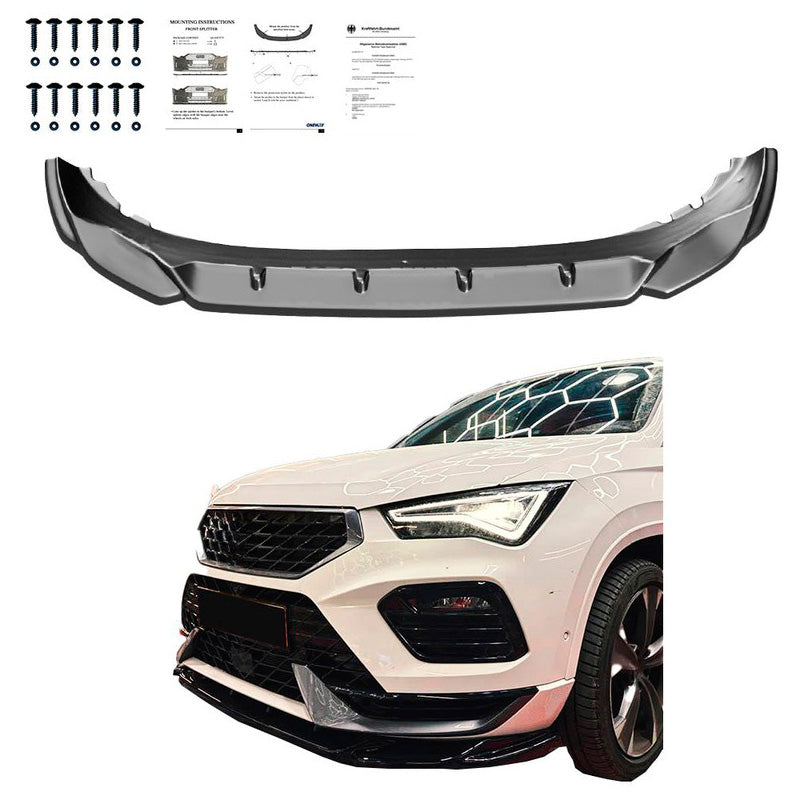 Oneway Frontspoiler passend für Cupra Ateca 2018-2021 & Facelift 2021-2024 - Schwarz glänzend