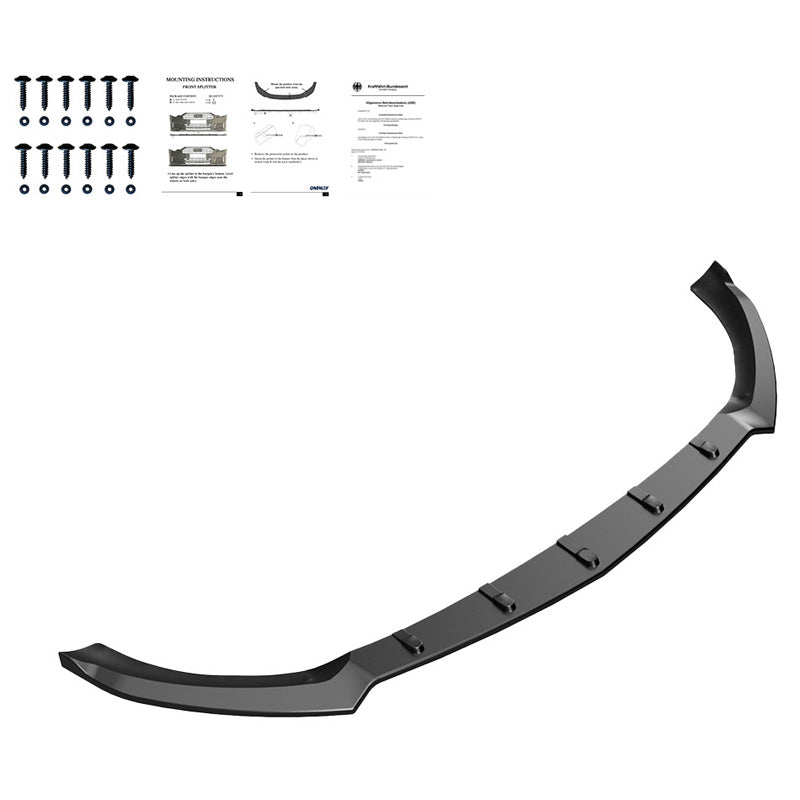 Oneway Frontspoiler passend für Mercedes CLA Coupe AMG-Line C118/X118 2019- - Schwarz glänzend