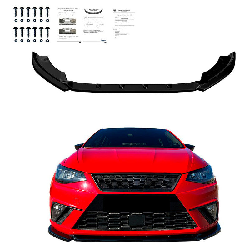 Oneway Frontspoiler passend für Seat Ibiza (6F) 2017- inkl. FR - Schwarz glänzend
