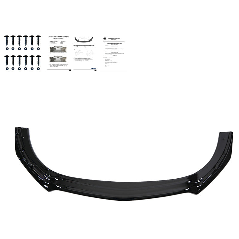 Oneway Frontspoiler passend für Mercedes CLA 35 AMG Aero C118 2019- - Schwarz glänzend