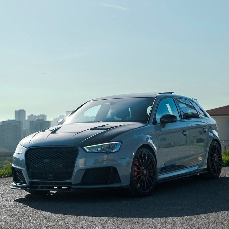 Oneway Frontspoiler passend für Audi RS3 8V Sportback 2015-2016 - Schwarz glänzend