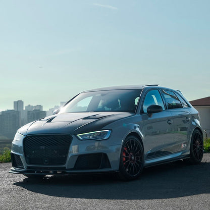 Oneway Frontspoiler passend für Audi RS3 8V Sportback 2015-2016 - Schwarz glänzend