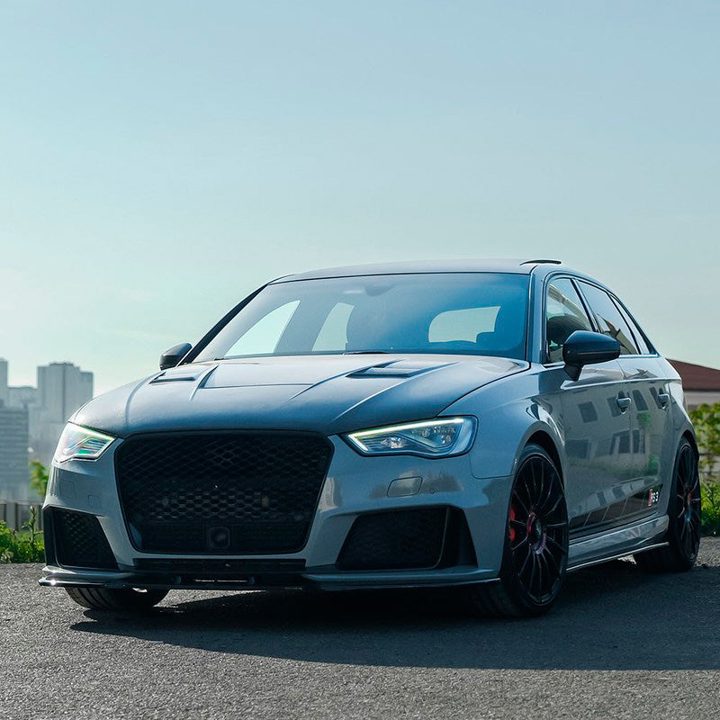 Oneway Frontspoiler passend für Audi RS3 8V Sportback 2015-2016 - Schwarz glänzend