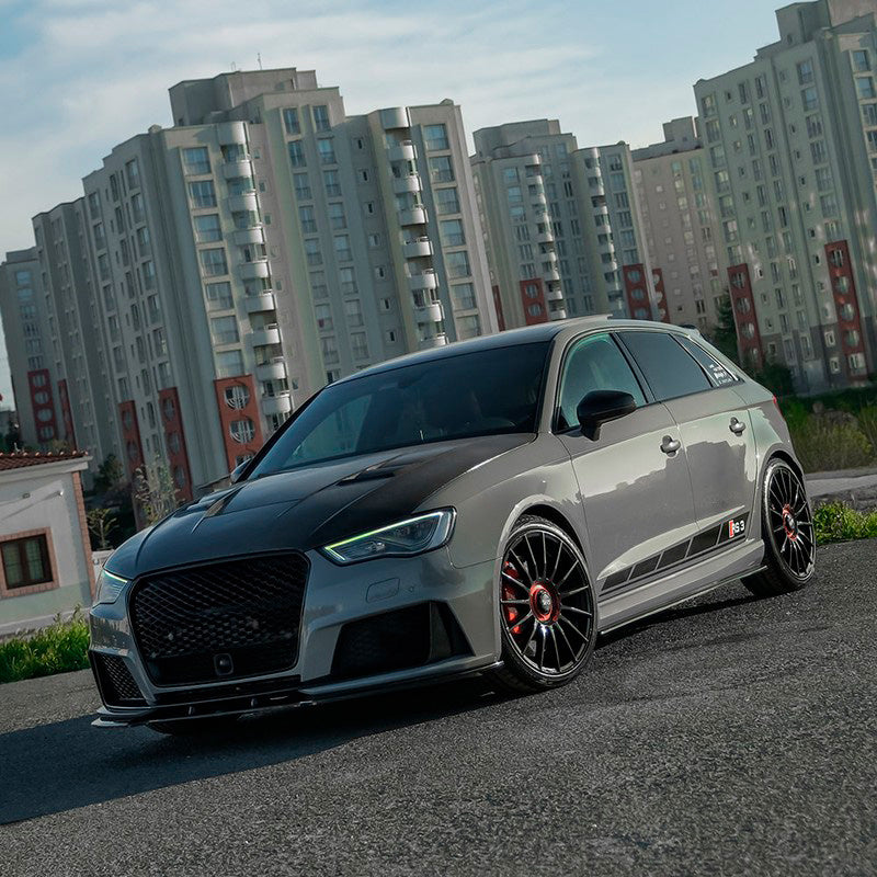 Oneway Frontspoiler passend für Audi RS3 8V Sportback 2015-2016 - Schwarz glänzend