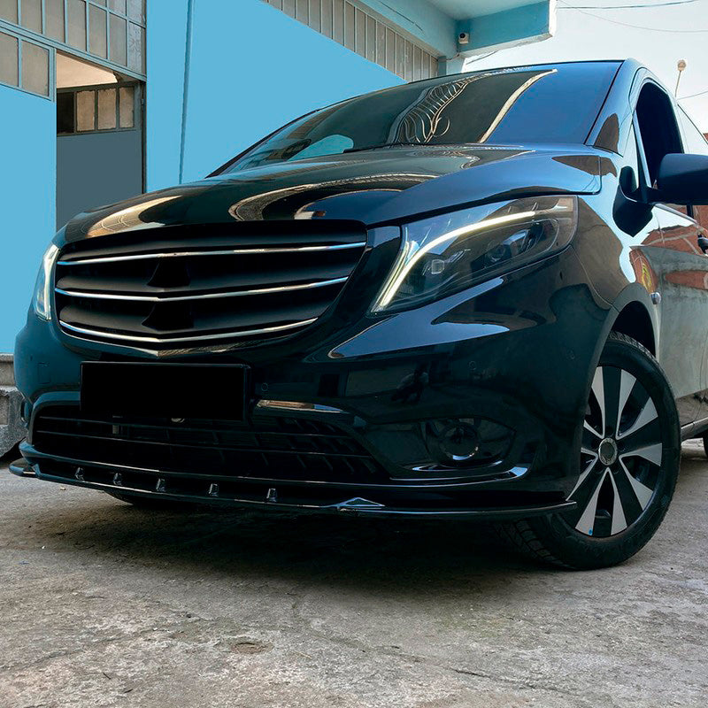 Oneway Frontspoiler passend für Mercedes Vito W447 2014- - Schwarz glänzend