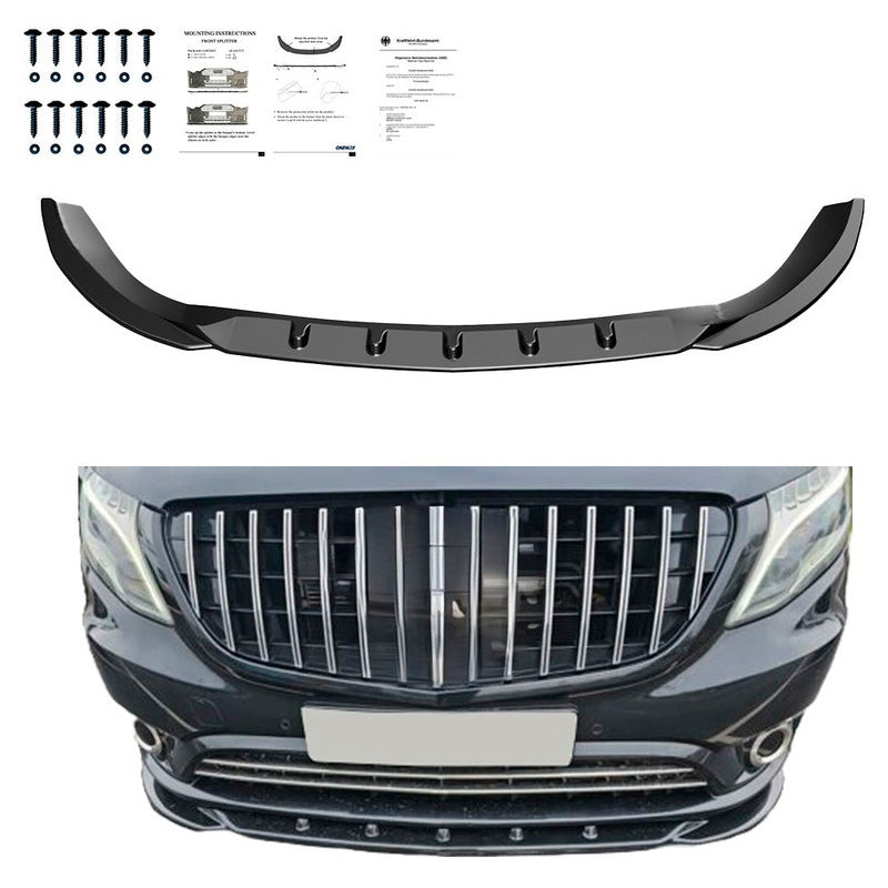 Oneway Frontspoiler passend für Mercedes Vito W447 2014- - Schwarz glänzend