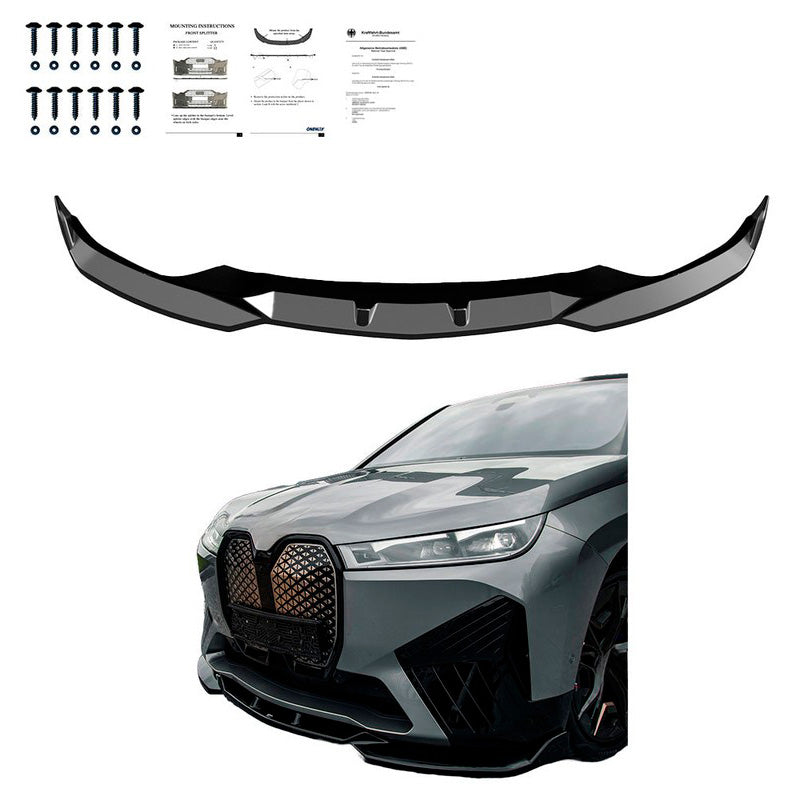 Oneway Frontspoiler passend für BMW iX M-Pack i20 2021- - Schwarz glänzend