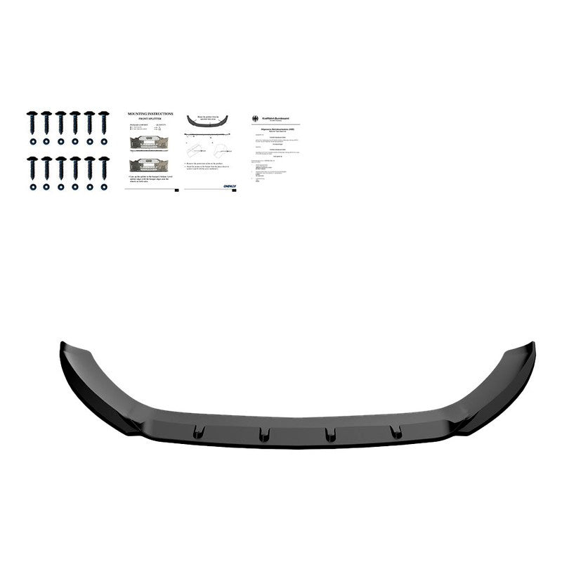 Oneway Frontspoiler passend für Seat Leon (5F) HB/SC/ST FR/Cupra 2013-2016 - Version 2 - Schwarz glänzend