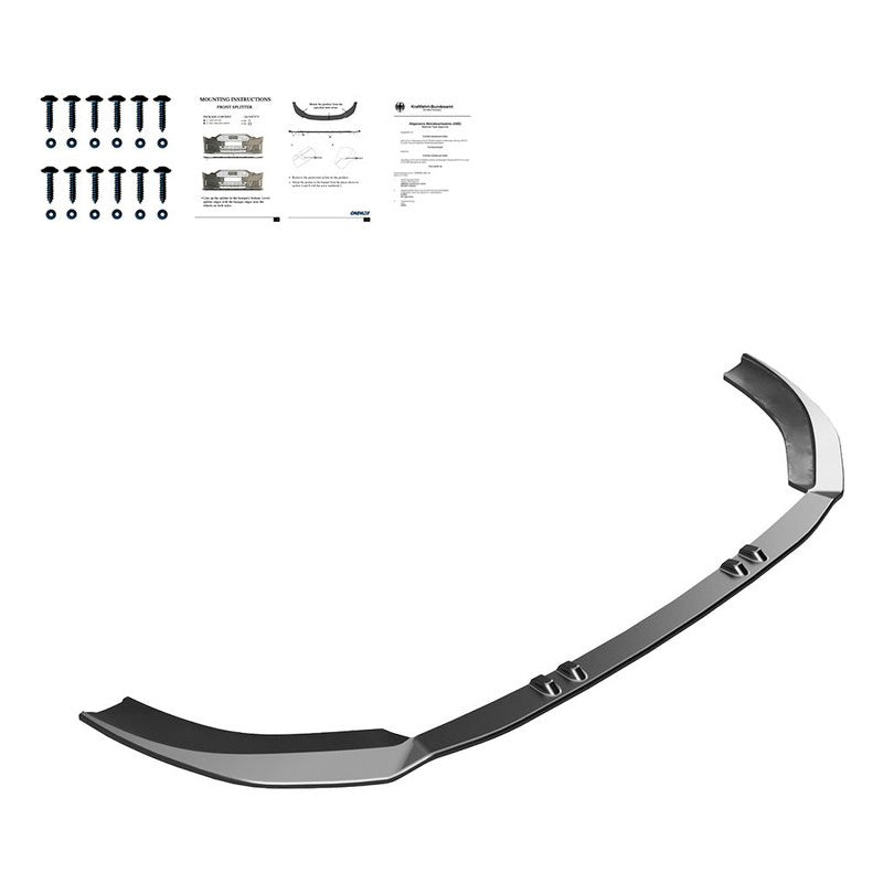 Oneway Frontspoiler passend für Audi RS3 8V Limousine/Sportback Facellift 2017-2020 - Version 3 - Schwarz glänzend