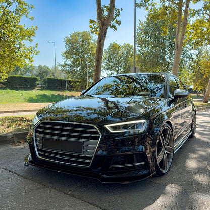 Oneway Frontspoiler passend für Audi S3 Sportback 8V Facelift 2016-2020 - Schwarz glänzend
