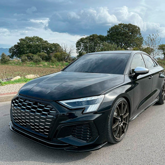 Oneway Frontspoiler passend für Audi A3 S-Line/S3 8Y 2020-2024 - Version 2 - Schwarz glänzend