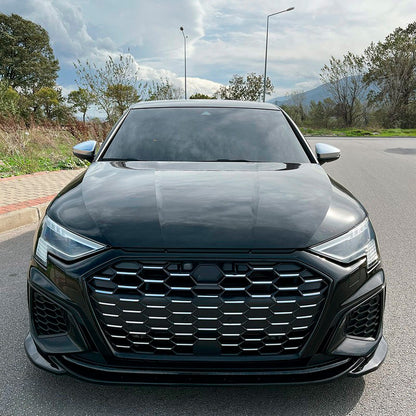 Oneway Frontspoiler passend für Audi A3 S-Line/S3 8Y 2020-2024 - Version 2 - Schwarz glänzend
