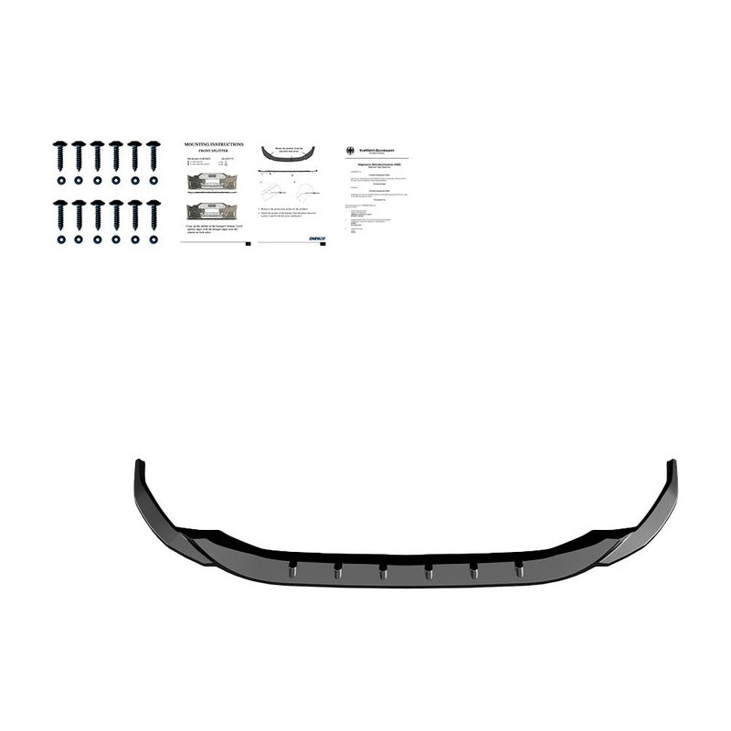 Oneway Frontspoiler passend für Audi A3 S-Line/S3 8Y 2020-2024 - Version 2 - Schwarz glänzend