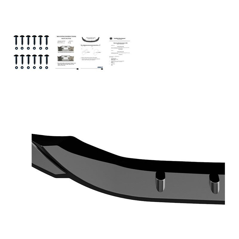 Oneway Frontspoiler passend für Audi A3 S-Line/S3 8Y 2020-2024 - Version 2 - Schwarz glänzend