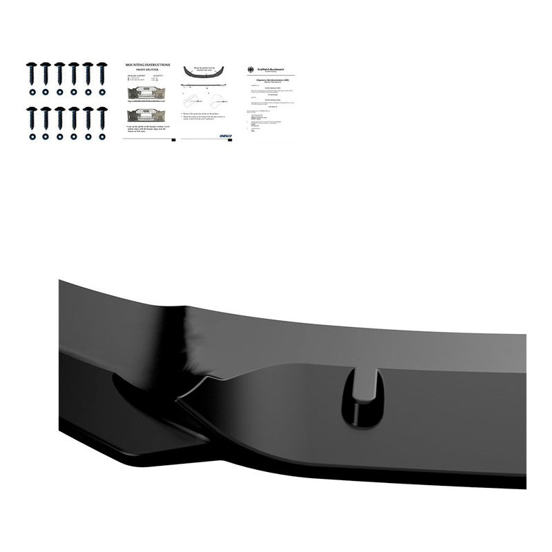 Oneway Frontspoiler passend für Audi RS Q8 MK1 2019-2023 - Schwarz glänzend
