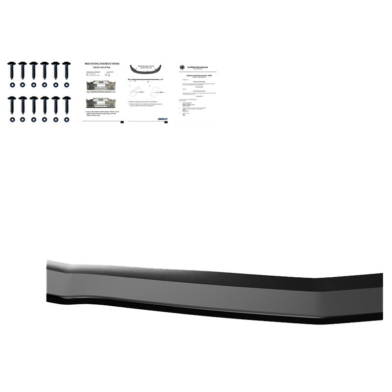 Oneway Frontspoiler passend für Mercedes A45 AMG W176 2013-2015 - Schwarz glänzend