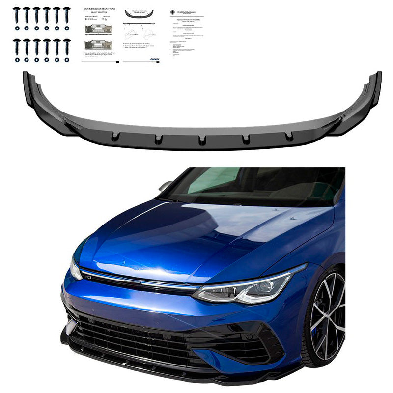 Oneway Frontspoiler passend für Volkswagen Golf VIII HB/Variant R 2020- - Schwarz glänzend