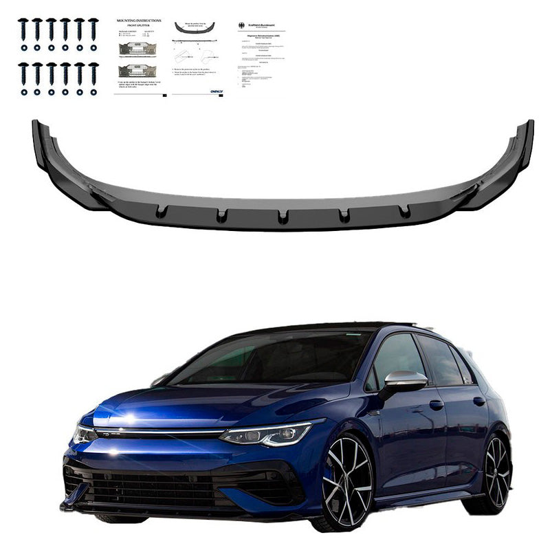 Oneway Frontspoiler passend für Volkswagen Golf VIII HB/Variant R 2020- - Schwarz glänzend