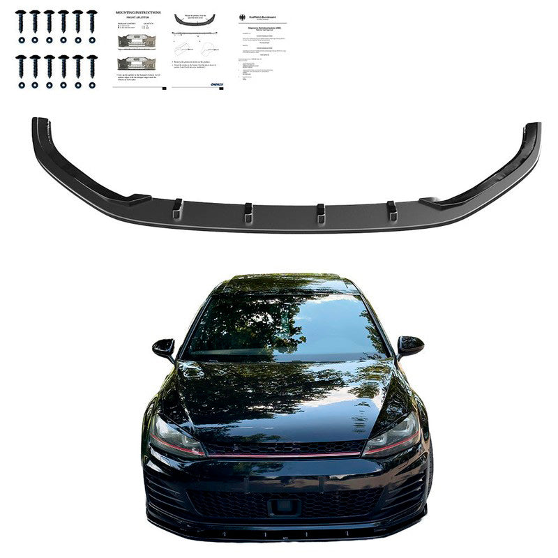 Oneway Frontspoiler passend für Volkswagen Golf VII HB/Variant GTi/GTD 2013-2016 - Schwarz glänzend