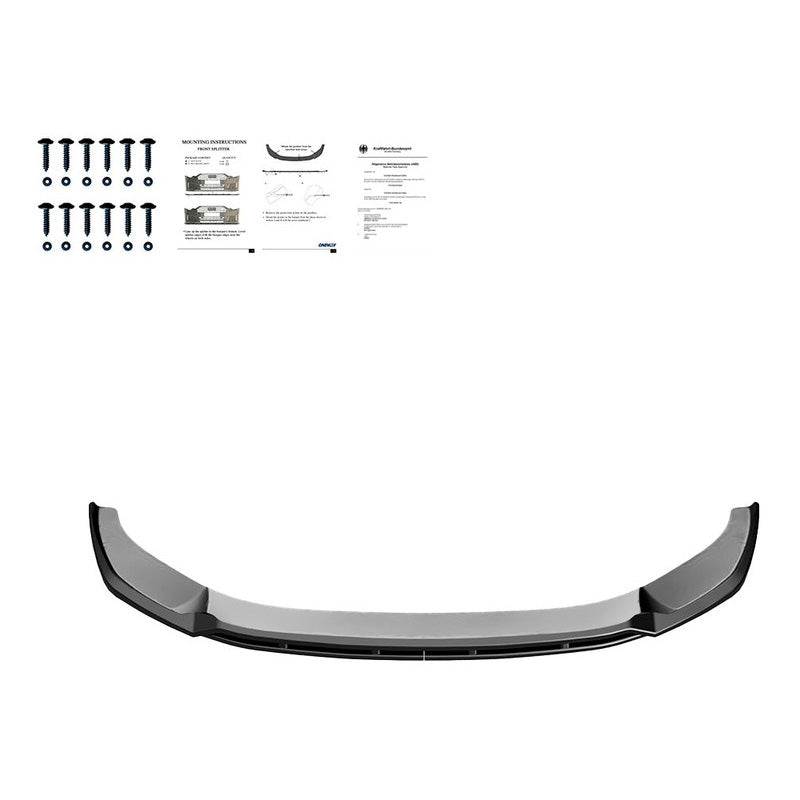Oneway Frontspoiler passend für Audi A6 S-Line/S6 C8 (Limousine/Avant) 2018- - Version 3 - Schwarz glänzend
