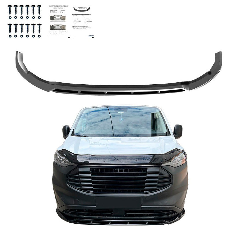 Oneway Frontspoiler passend für Ford Transit Custom MK2 2023- - Version 2 - Schwarz glänzend