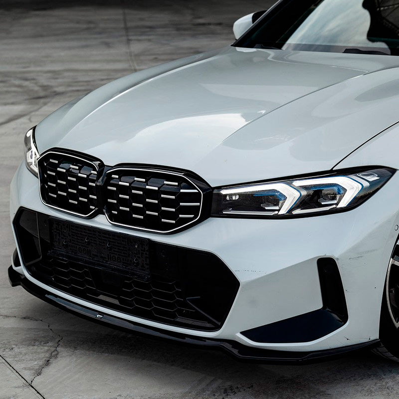 Oneway Frontspoiler passend für BMW 3er G20/G21/M340i M-Pack Facelift 2022- - Schwarz glänzend